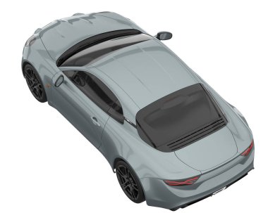 Sport car isolated on white background. 3d rendering - illustration