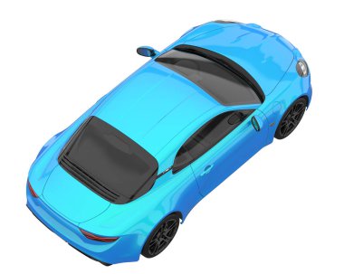 Sport car isolated on white background. 3d rendering - illustration