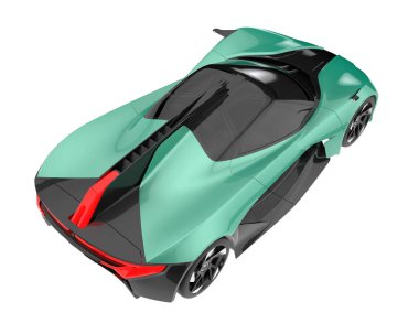 Sport car isolated on white background. 3d rendering - illustration