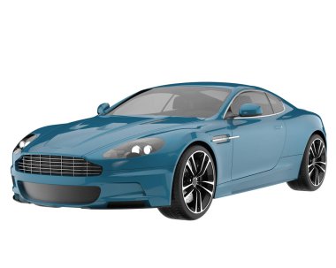 Sport car isolated on white background. 3d rendering - illustration