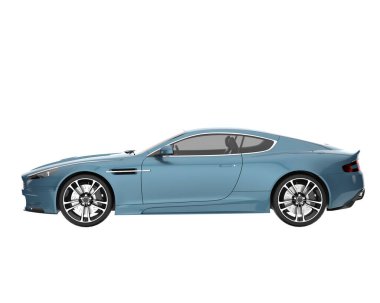 Sport car isolated on white background. 3d rendering - illustration