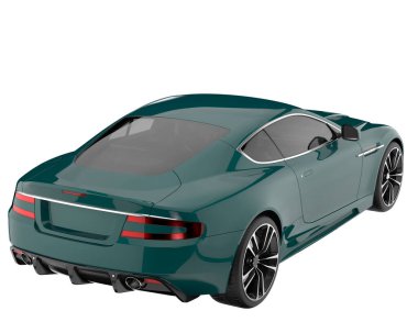 Sport car isolated on white background. 3d rendering - illustration