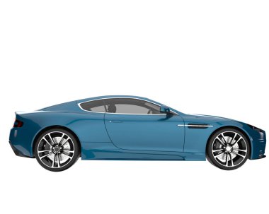 Sport car isolated on white background. 3d rendering - illustration