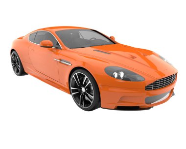 Sport car isolated on white background. 3d rendering - illustration