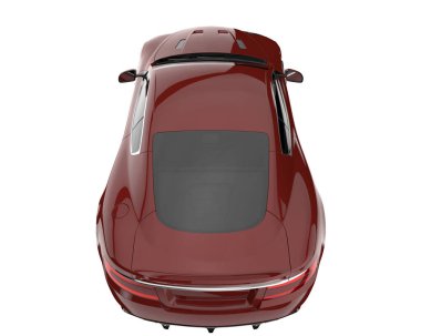 Sport car isolated on white background. 3d rendering - illustration