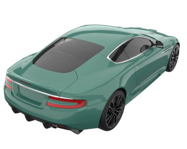 Sport car isolated on white background. 3d rendering - illustration