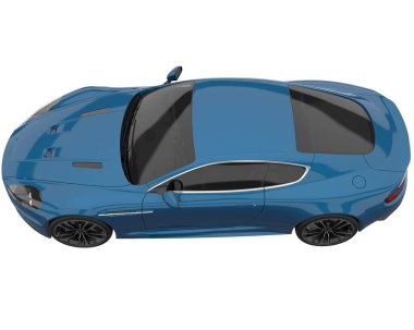 Sport car isolated on white background. 3d rendering - illustration