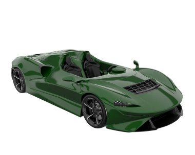 Sport car isolated on white background. 3d rendering - illustration