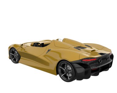 Sport car isolated on white background. 3d rendering - illustration