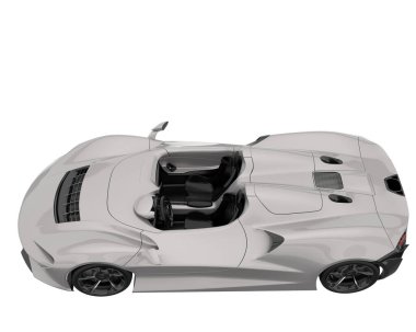 Sport car isolated on white background. 3d rendering - illustration
