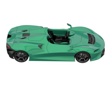 Sport car isolated on white background. 3d rendering - illustration