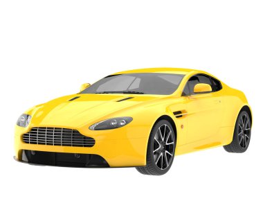 Sport car isolated on white background. 3d rendering - illustration