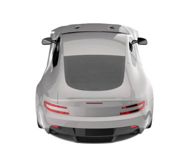 Sport car isolated on white background. 3d rendering - illustration