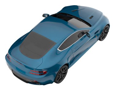 Sport car isolated on white background. 3d rendering - illustration