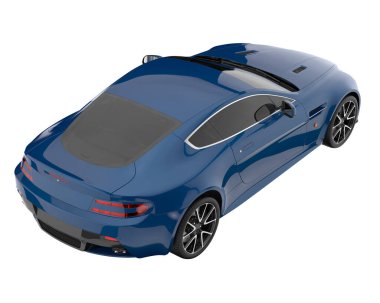 Sport car isolated on white background. 3d rendering - illustration