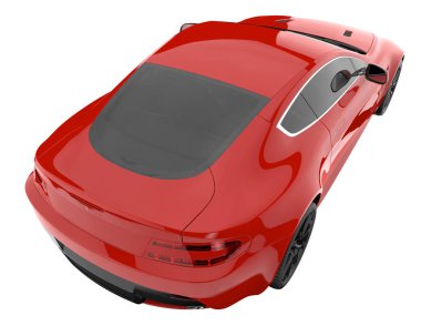 Sport car isolated on white background. 3d rendering - illustration