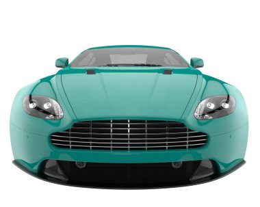 Sport car isolated on white background. 3d rendering - illustration