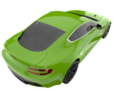 Sport car isolated on white background. 3d rendering - illustration