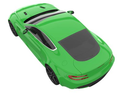 Sport car isolated on white background. 3d rendering - illustration