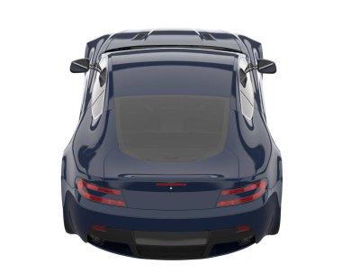 Sport car isolated on white background. 3d rendering - illustration