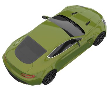 Sport car isolated on white background. 3d rendering - illustration