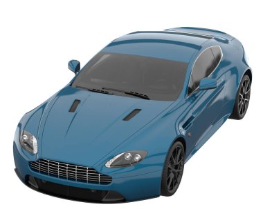 Sport car isolated on white background. 3d rendering - illustration