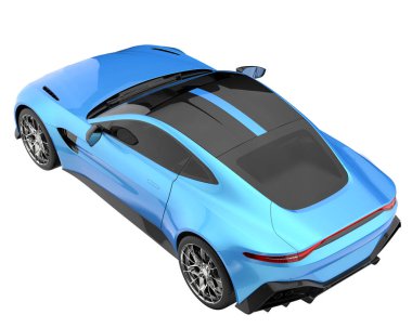 Sport car isolated on white background. 3d rendering - illustration