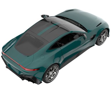 Sport car isolated on white background. 3d rendering - illustration