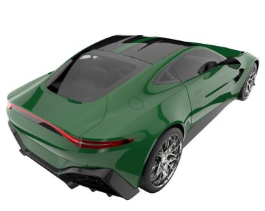 Sport car isolated on white background. 3d rendering - illustration