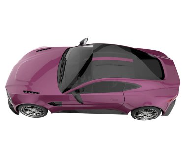 Sport car isolated on white background. 3d rendering - illustration