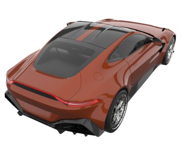 Sport car isolated on white background. 3d rendering - illustration