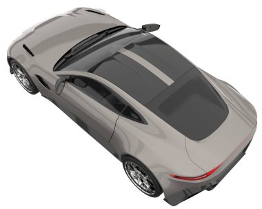 Sport car isolated on white background. 3d rendering - illustration