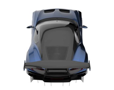 Sport car isolated on white background. 3d rendering - illustration