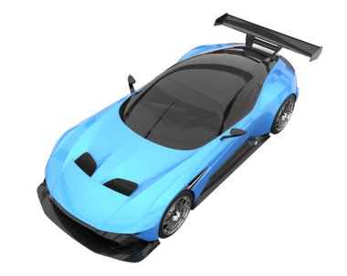 Sport car isolated on white background. 3d rendering - illustration