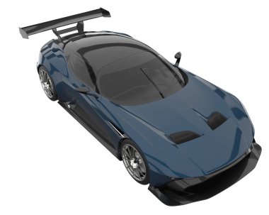Sport car isolated on white background. 3d rendering - illustration