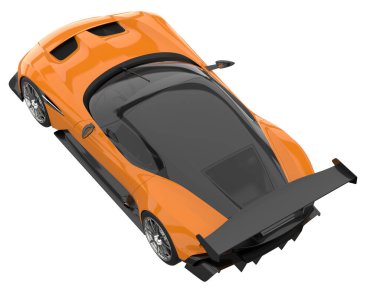 Sport car isolated on white background. 3d rendering - illustration