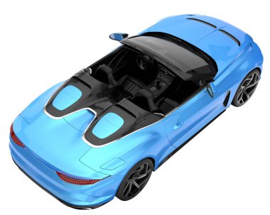 Sport car isolated on white background. 3d rendering - illustration