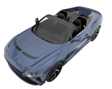 Sport car isolated on white background. 3d rendering - illustration