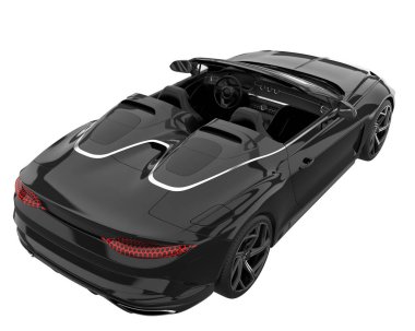 Sport car isolated on white background. 3d rendering - illustration