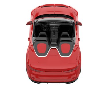 Sport car isolated on white background. 3d rendering - illustration