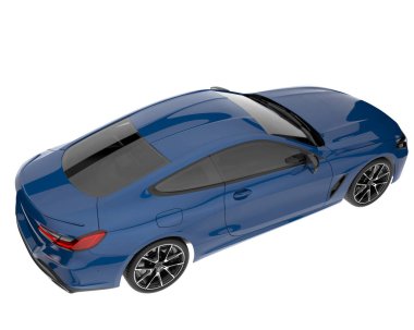 Sport car isolated on white background. 3d rendering - illustration