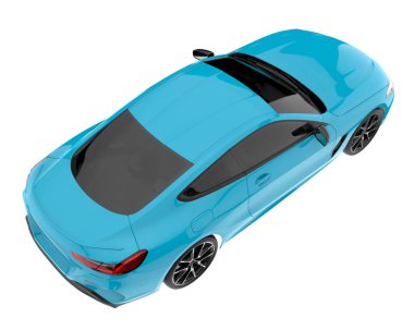 Sport car isolated on white background. 3d rendering - illustration