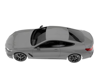 Sport car isolated on white background. 3d rendering - illustration