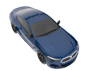 Sport car isolated on white background. 3d rendering - illustration