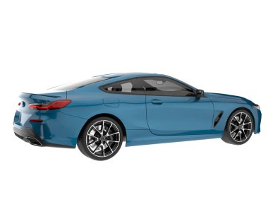 Sport car isolated on white background. 3d rendering - illustration