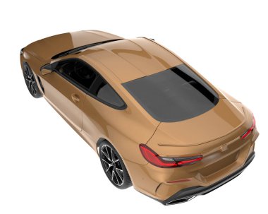 Sport car isolated on white background. 3d rendering - illustration