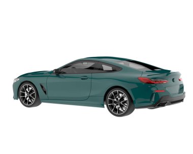 Sport car isolated on white background. 3d rendering - illustration