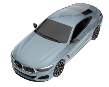 Sport car isolated on white background. 3d rendering - illustration