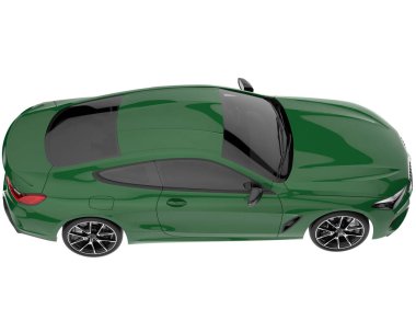 Sport car isolated on white background. 3d rendering - illustration