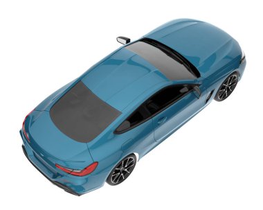 Sport car isolated on white background. 3d rendering - illustration